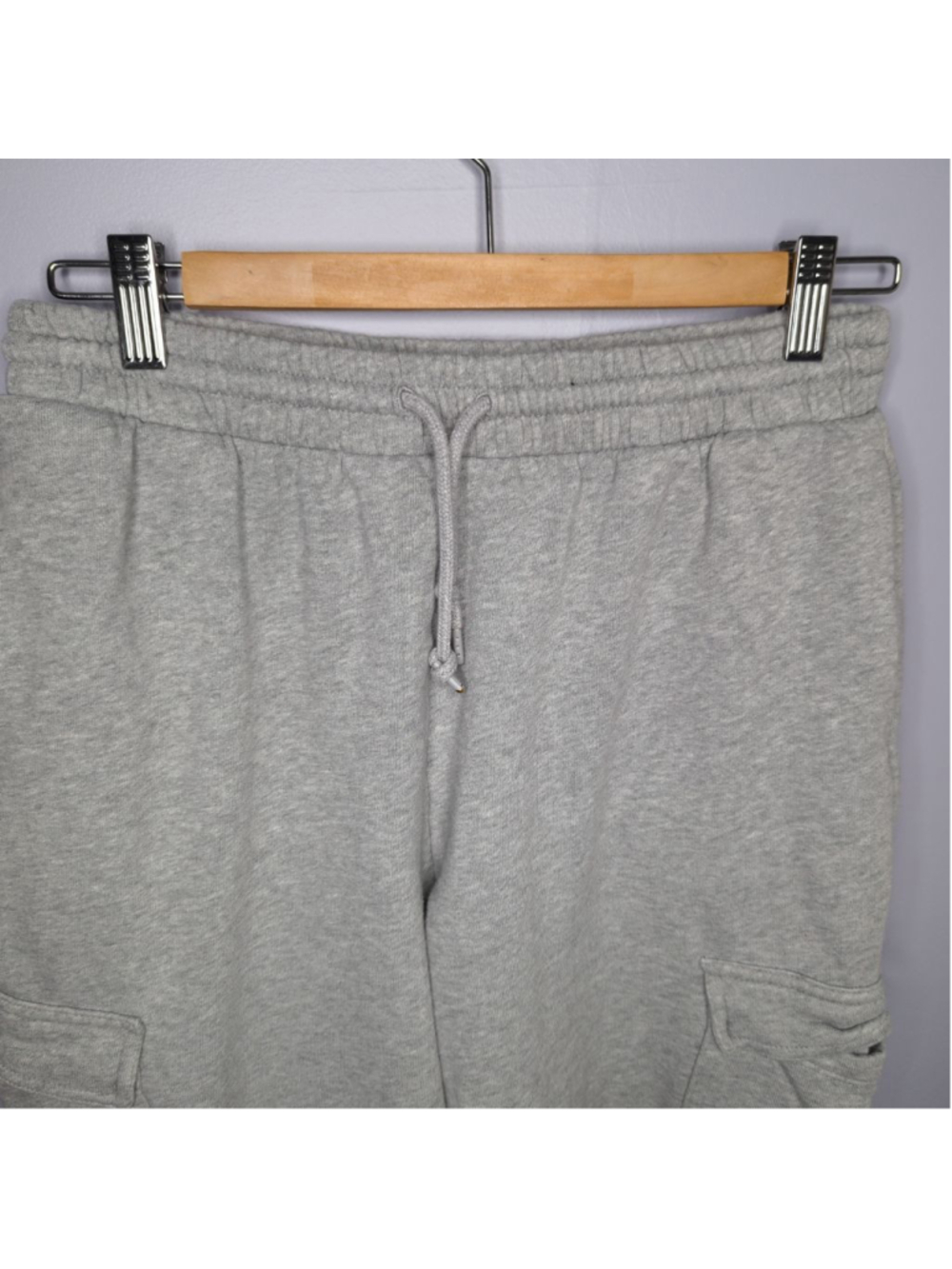 Old Navy High Waisted SoComfy Cargo Wide Leg Sweatpants - M - Heather Gray - Picture 3 of 13